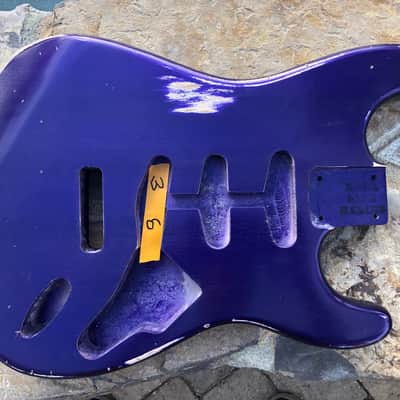 Real Life Relics Stratocaster Body Aged Grape Jelly Pearl Nitro Lacquer Finish image 7