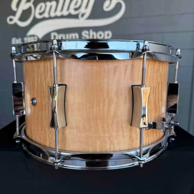 ~RARE!~ Pork Pie USA Custom 7x12 Curly Maple/Copper Hybrid Snare Drum (Rm 4) image 4