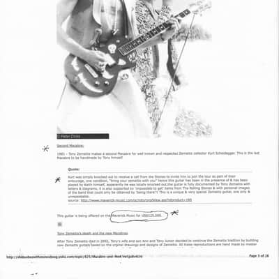 Zemaitis Keith Richards- Macabre 1981 Mahogany image 5