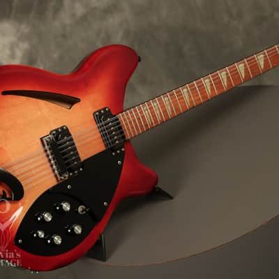 1995 Rickenbacker 360/12 string BT Fireglo w/BLACK hardware + binding!!! image 11