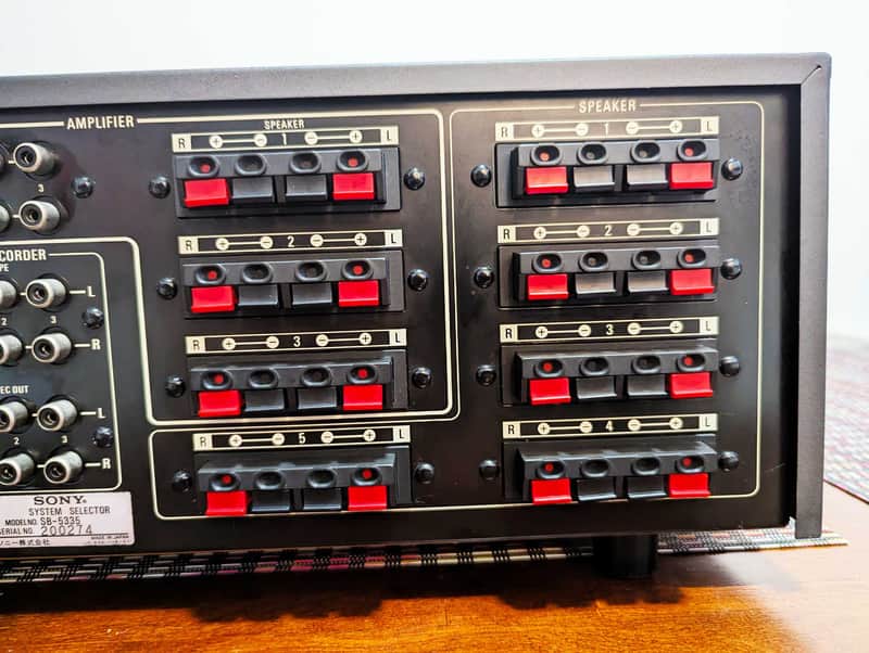 Sony SB-5335 Audio Selector: Input/Tape/Phono, 3 Amps, 5 Speakers