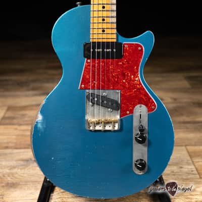 Fano SP6 Oltre Maple Neck P-90/T-Style Guitar w/ Gigbag – Lake Placid Blue image 2