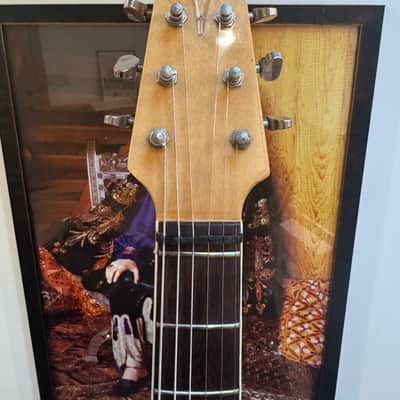 Burns Black Bison with Scroll Headstock, 3 Rez-O-Matik Pickups, Blue Shell Pickguard, Plek’d beautiful fingerboard, all Original! image 4