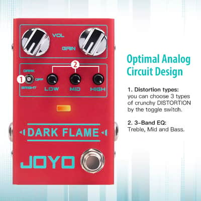 JOYO R-17 Distortion Pedal High Gain Metal Pedal Suit for Riff or Solo Play, FREE PICK + HOLDER+ FREE SHIP USA image 10