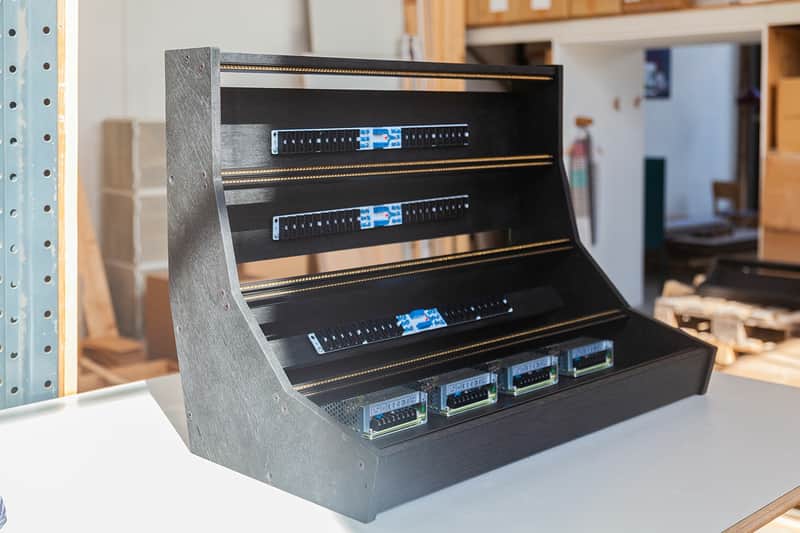 2 Many Synths 12U 126HP Solid Oak Eurorack in Black Linseed Oil image 1