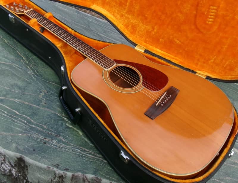 Yamaha FG450 Green Label Nippon Gakki Japan 1972 to 74 Natural New Jakaranda + Original Rocket case image 1