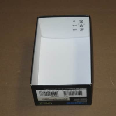 less than light average wear Boss EMPTY BOX for GE-7 Equalizer (NO pedal / NO paperwork) specifically from 2017 -  but can be a home for other year GE7 pedal) outside of box is black with blue, light green, & white graphic image 17