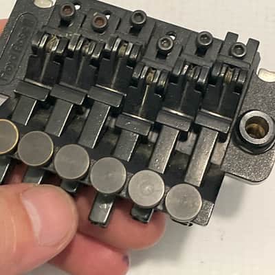 1980's Kramer Model Guitars Black Floyd Rose II Licensed Tremolo Guitar Bridge image 12