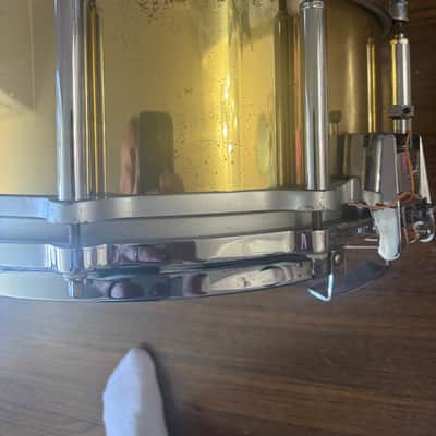 Pearl Free Floating brass 6.5"x14" snare drum - Brass image 4