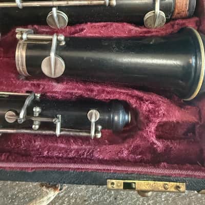 Noblet brand wood Oboe with case and reed. Made In France image 3