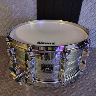 Vintage TAMA Mastercraft 8056 Steel Snare 1985/86 in Polished Mirror Chrome image 4