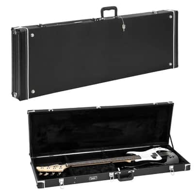 Electric Bass Guitar Hardshell Case | Waterproof Square Wood Carrying Case with Plush Interior & Storage | Durable and Lockable image 1