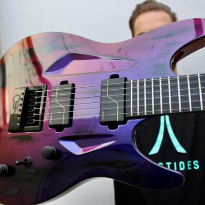 Aristides NAMM Exclusive 060 Evertune 2024 - Worn Purple/Red Chameleon Gloss image 7