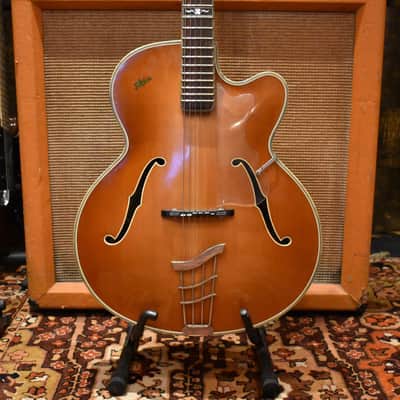 Vintage 1958 Hofner Committee Acoustic Birds Eye Maple Archtop Guitar w/ Case image 1