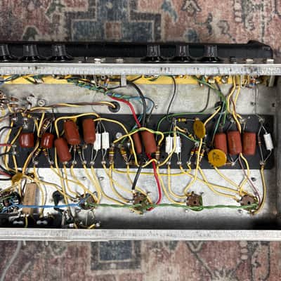 1969 Fender Bassman Amp AB165 Vintage Silverface Drip Edge Made In USA Tube Guitar Amplifier Head! image 12