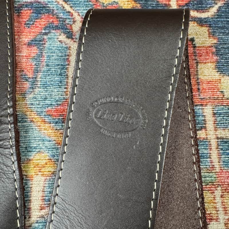 Live Line Genuine Leather Guitar and Bass Strap image 1