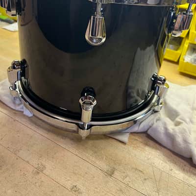 Yamaha Maple Custom Absolute Piano Black 10x8 Nouveau lugs Die Cast Hoops MINT! image 16