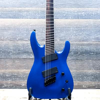 Jackson X Series Soloist Arch Top SLAT7 MS Metallic Blue Electric Guitar w/Bag image 2