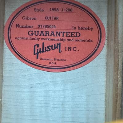 Gibson 1958 J-200 1995 image 3