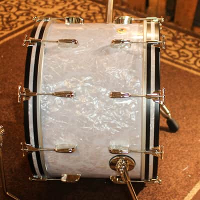Slingerland Radio King White Marine Pearl Drum Set - 14x22, 9x13, 16x16 image 2