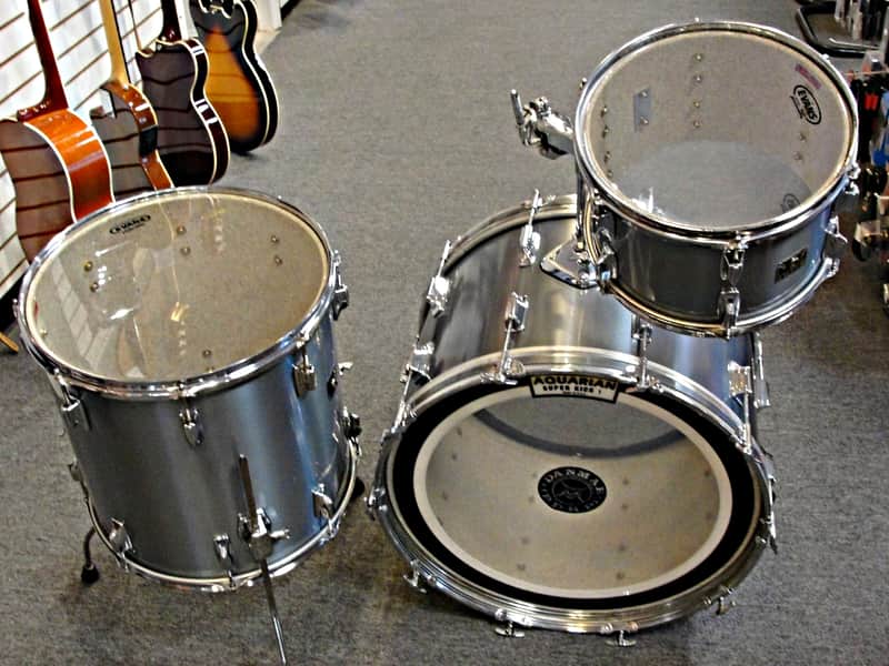 1984 Vintage Tama ImperialStar 3 piece drum shell Pack Royal Pewter made in Japan image 1