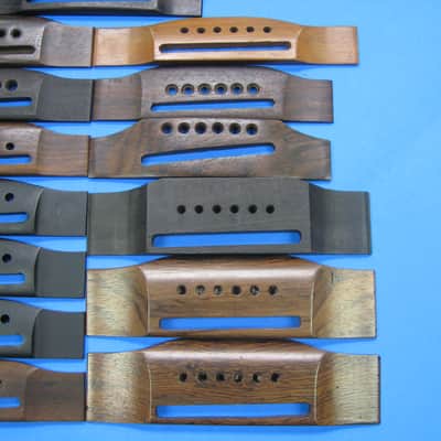 Large Lot of (14) Wide Saddle Acoustic Guitar Bridges image 3