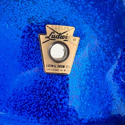 Ludwig Club Date Mid-60s - Blue Sparlke, Nickel plate hardware image 11