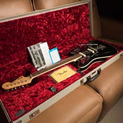 Fender FSR Thinline Jaguar 50th Anniversary 2012 Gloss Black MIJ w/ G&G Tweed Case image 19