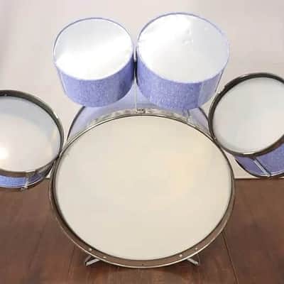 Noble&Cooley Faded Blues Junior Metal Drum Kit Set Vintage image 5