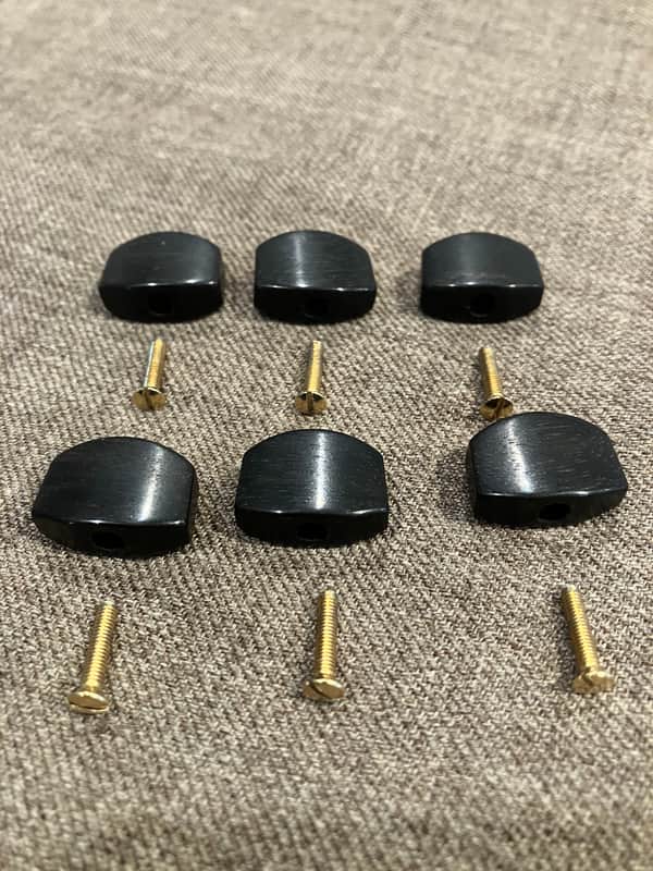 Schaller Small Ebony Replacement Buttons - Ebony, set of 6 image 1