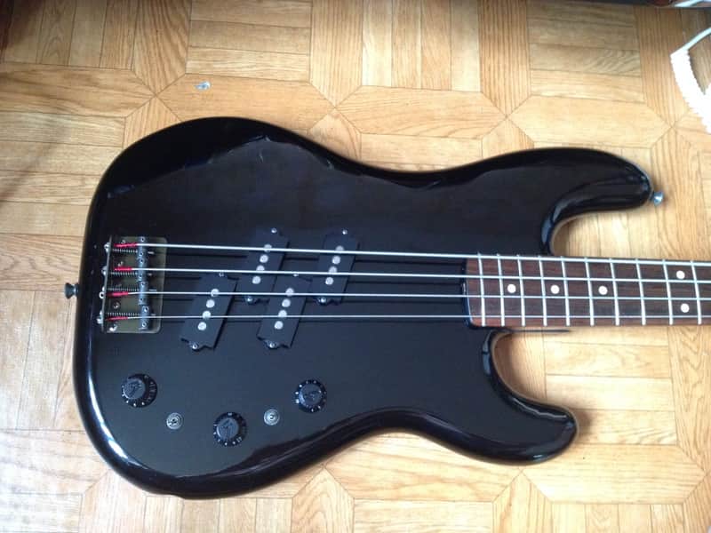 80's 1985 Fender Precision Bass PB 555 Boxer Black Japan Rare | Reverb