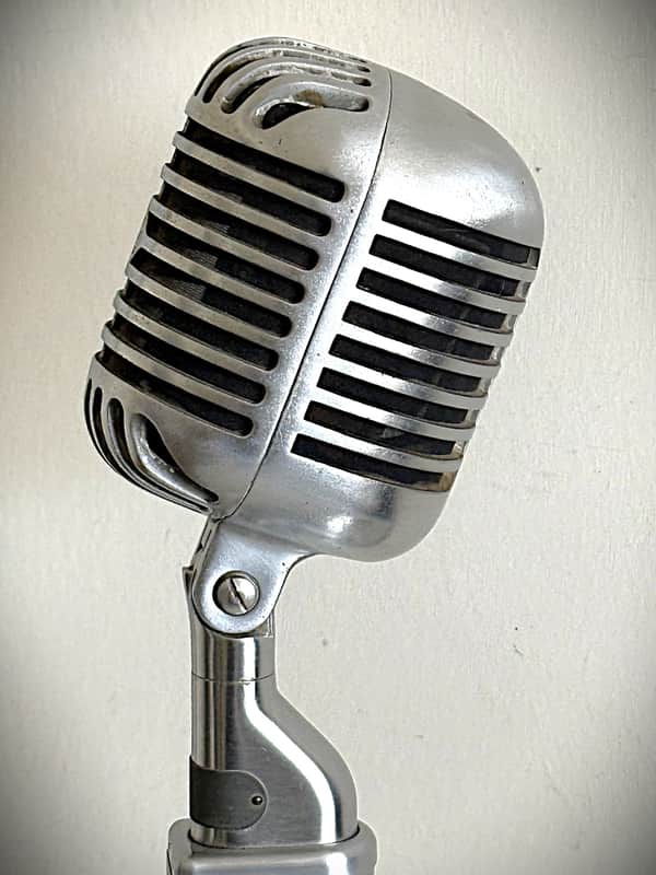 Vintage 1940s Shure 55 Dynamic Microphone, gorgeous & working, w