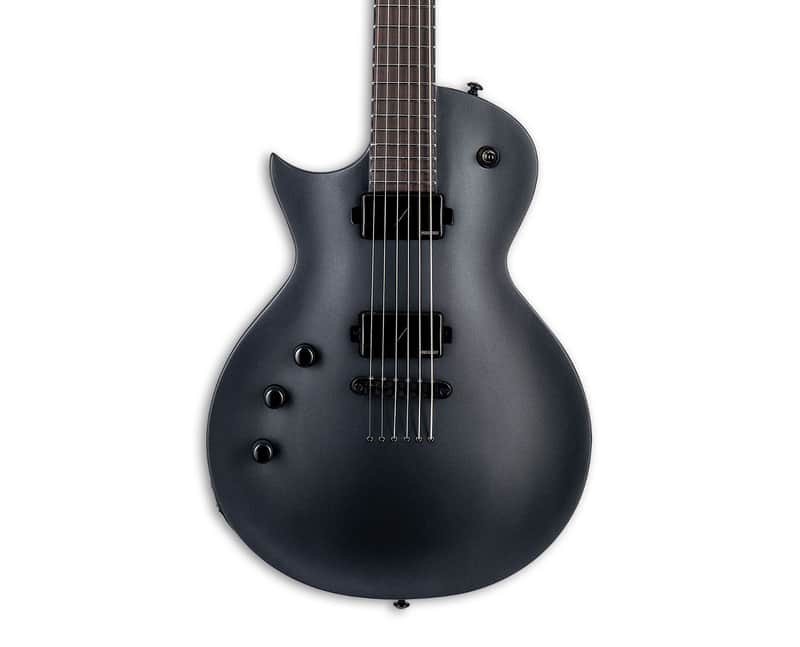 ESP LTD LEC1000 Baritone Left Handed - Charcoal Metallic Satin - B-Stock image 1