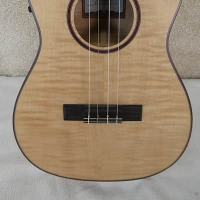 Kala All Solid Flame Maple Cutaway Baritone Ukulele w/ EQ & Bag (KA-ASFM-B-CE) image 4