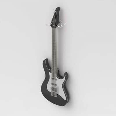 Guitar Wall Hanger 2PCS Ukulele Acrylic Wall Mount Rack for Guitar Violin Banjo -Clear image 3