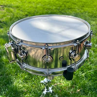 DW Collector's Series Stainless Steel 5.5x14" Snare Drum w/ Nickel Hardware image 1