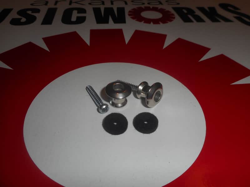 Buttons (2) For Dunlop Dual Design Strap Locks - NICKEL, SLS2011N image 1