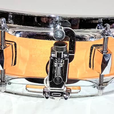 MP CUSTOM (C VIDEO) PICCOLO SNARE DRUM 14" 10 LUGS 93 shell - Amber maple FREE SHIP TO C-USA! image 5