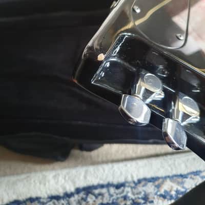 Hondo Alien Headless Bass 80s with Case and Peavey Microbass image 7