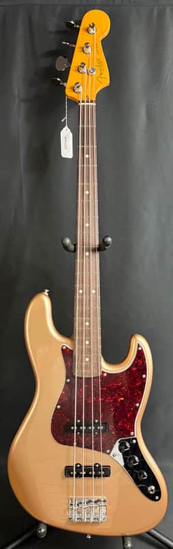 Fender American Professional Classic Jazz Bass 4-String Bass Guitar Faded Firemist Gold w/ Gig Bag image 1