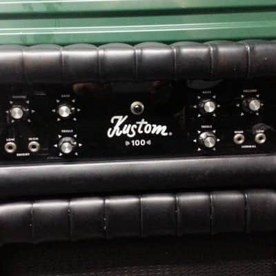 Kustom K 100 Guitar Bass Amp & 2-12" CTS Bottom Amplifier Black image 2