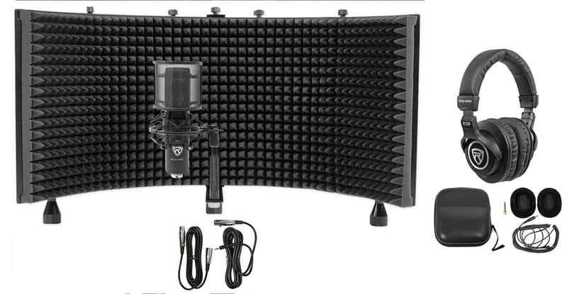 Rockville RCM PRO Studio/Recording Condenser Microphone+Headphones+Iso Shield image 1