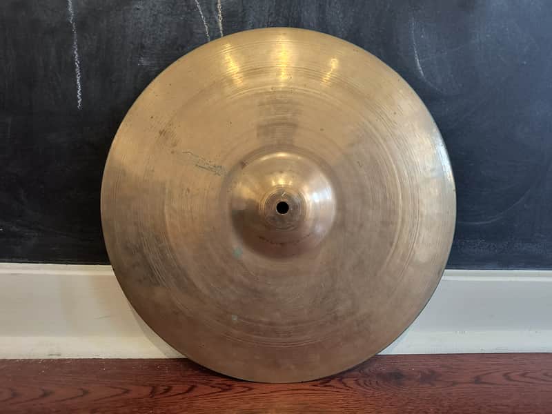 Vintage 1940s A Avedis Zildjian 14" Transition Stamp Cymbal 685g CRACK image 1