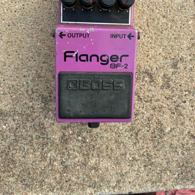 Boss BF-2 Flanger (Black Label) 1980 - 1984 - Purple vintage electric guitar pedal image 3