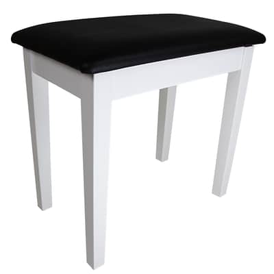Stagg Piano Bench with Lift up Top - Matte White image 1
