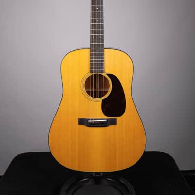 Martin D-18 Standard Dreadnought Natural Acoustic Guitar With Hard Case image 2