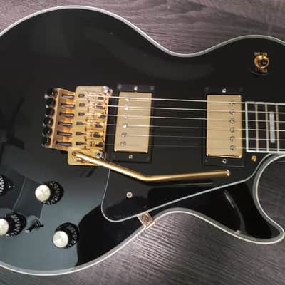 Burny Les Paul Cstom with Floyd Rose 2000's - Black image 2