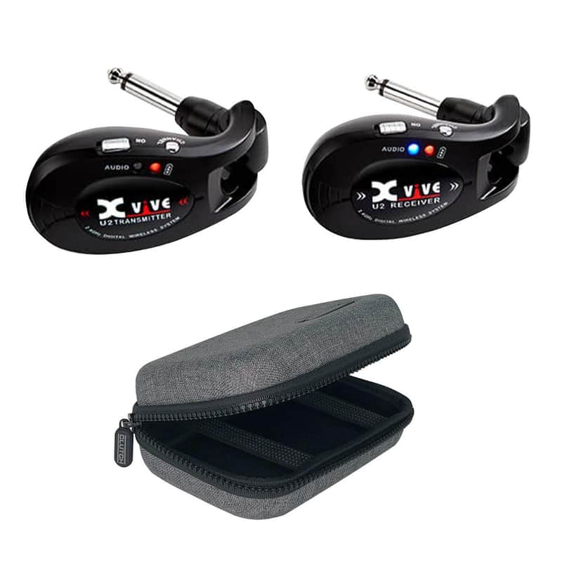 Xvive U2 Complete Live Guitar Bass Instrument Wireless System Black w Case image 1