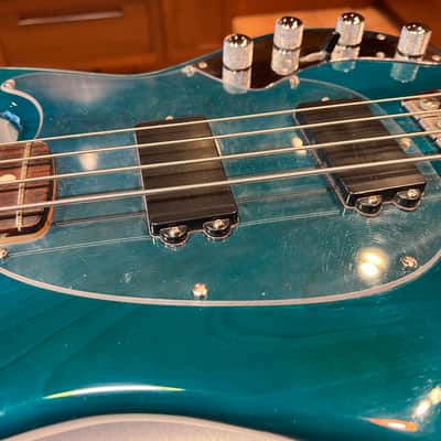 Ernie Ball / Music Man Sabre 3EQ 1987 USA - Sting Teal - Hardshell Case image 6