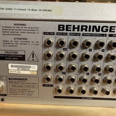 Behringer Eurorack MX2642A 26-Input 4-Bus Mixer 2000s - Silver image 3